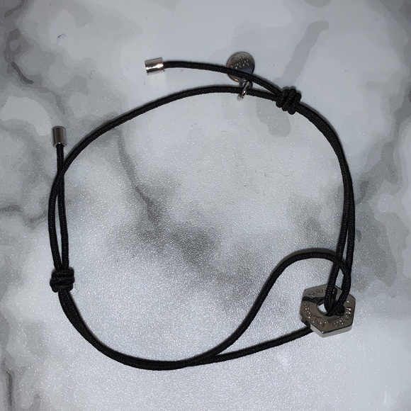 MMJ Black & Silver Bolt Corded Friendship Bracelet - Picture 3 of 9